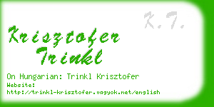 krisztofer trinkl business card